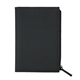 aerial view a black durham durable notebook with zip pocket, image 1 of 5