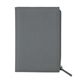 aerial view a charcoal durham durable notebook with zip pocket, image 1 of 5