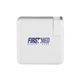 aerial view a white monterey 6700 mah wall adapter powerbank / wireless charger, image 1 of 2