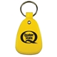 aerial view a yellow microhalt(tm) western saddle key tag, image 1 of 2
