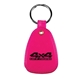 aerial view a neon pink microhalt(tm) western saddle key tag, image 1 of 2