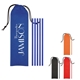 a group of 5- pack on the go straws with pouch