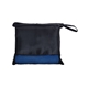 aerial view a blue-reflex prime line travel blanket in pouch, image 1 of 3