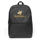 aerial view a black prime line tech squad usb travel laptop backpack, image 1 of 9