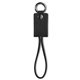 aerial view a black leeman roma 2- in -1 charging cables, image 1 of 6