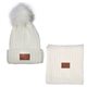 aerial view a cream leeman ribbed knit winter duo, image 1 of 4