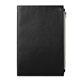 aerial view a black element softbound journal with zipper pocket, image 1 of 8