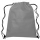 aerial view a gray with contrasting black trim at bottom corners drawstring sportpack, image 1 of 3