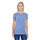 aerial view a navy triblend threadfast apparel - womens tri - blend t - shirt, image 1 of 3