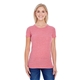 aerial view a red triblend threadfast apparel - womens tri - blend t - shirt, image 1 of 3