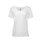 aerial view a cream fleck threadfast apparel ladies triblend fleck short - sleeve v - neck t - shirt, image 1 of 2