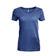 aerial view a vintage navy threadfast apparel ladies vintage dye short - sleeve v - neck t - shirt, image 1 of 2
