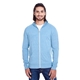 a royal triblend threadfast apparel unisex triblend full - zip light hoodie