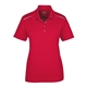 aerial view a classic red core365 - womens radiant performance piqu polo with reflective piping, image 1 of 4