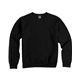 aerial view a black comfortwash by hanes unisex crew sweatshirt, image 1 of 6