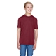 aerial view a sp maroon hthr team 365 youth sonic heather performance t - shirt, image 1 of 6