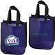 a midnight blue laminated fashion tote bag