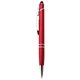 aerial view a red pms201 glacio ballpoint pen / stylus, image 1 of 3