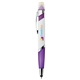 aerial view a purple pms266 cynthia curvy triple pen - ballpoint / stylus / highlighter, image 1 of 3