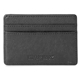 aerial view a black toscano genuine leather rfid card holder, image 1 of 3