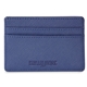 aerial view a blue pms2767 toscano genuine leather rfid card holder, image 1 of 3