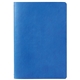 aerial view a blue pms661 donald soft cover single meeting journal notebook, image 1 of 2