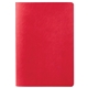 aerial view a red pms200 donald soft cover single meeting journal notebook, image 1 of 2
