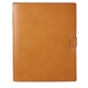 aerial view a brown pms725 giuseppe di natale refillable leather journal notebook, image 1 of 5