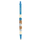 aerial view a cream barrel & blue trim bic clic pen, image 2 of 2