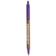 aerial view a metallic brown barrel & purple trim bic clic pen, image 2 of 2