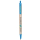 aerial view a metallic sand barrel & blue trim bic clic pen, image 2 of 4
