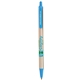 aerial view a metallic sand barrel & blue trim bic clic pen, image 3 of 4