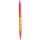 aerial view a orange barrel & pink trim bic clic pen, image 2 of 3
