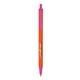aerial view a orange barrel & pink trim bic clic pen, image 3 of 3