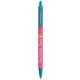 aerial view a pink barrel & teal trim bic clic pen, image 2 of 2