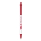 aerial view a white barrel & red trim bic clic pen, image 2 of 2