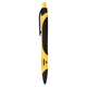 aerial view a black with yellow trim two - tone sleek write rubberized pen, image 1 of 3