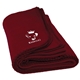 a burgundy fleece pet blanket