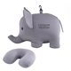 a gray kikkerland zip flip travel pillow - elephant