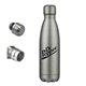 a matte grey 17 oz green double - walled stainless steel bottle w / leakproof screw - on cap