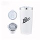 a white 20 oz white double - walled stainless steel tumbler, copper liner w / leakproof lid