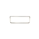 aerial view a white columbus metal name badge (standard 3 x 1), image 1 of 2