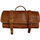 aerial view a 26 distressed tan buffalo mountain leather travel kit bag, image 1 of 3
