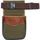 aerial view a green-cognac buckskin gulch leather shell bag, image 1 of 2