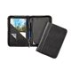 aerial view a black jefferson zippered jr. padfolio, image 1 of 2