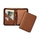 aerial view a tan jefferson zippered jr. padfolio, image 1 of 2