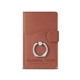 aerial view a tan leeman tuscany dual card pocket with metal ring, image 1 of 4