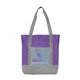 aerial view a purple violet c glenwood - non - woven tote bag with 210d pocket - colorjet, image 1 of 2