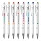 a group of ellipse softy white barrel metal pen w / stylus - colorjet