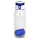aerial view a blue trendy 32 oz bottle with floating infuser, image 1 of 2